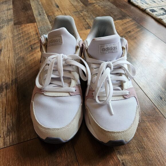 ADIDAS Crazychaos Cloudfoam Sneakers Aer Sz 9 Ortholite Float Pink White Pastel - Picture 4 of 9